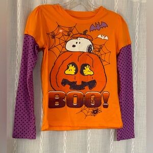 Peanuts Halloween “Boo” long sleeve t-shirt. Girls Sz XL (13-14) circa 2011